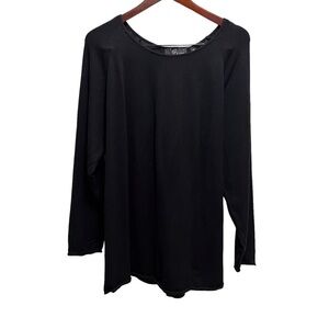 Cyrus Black Long Sleeve Scoop Neck Knit Sweater Size 2x